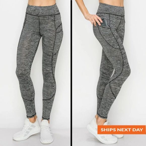 Seam Detail Pocket Legging - Everyday Legging - Affordable Legging - Legging - Picture 1 of 3